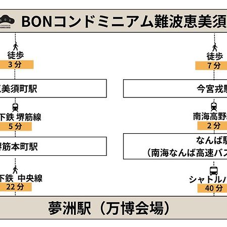 Bon Condominium Namba Ebisu Osaka Dış mekan fotoğraf